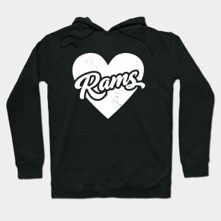 Vintage Rams School Spirit // High School Football Mascot // Go Rams Hoodie